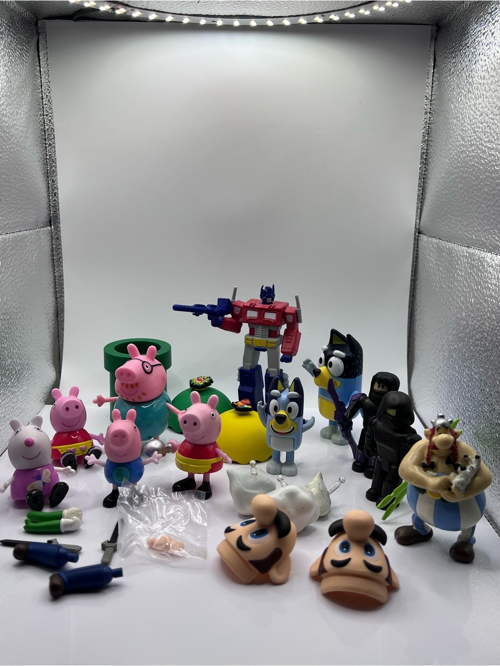 Mixed Kids Toy Figures Bundle - Pink, Blue, Red, Yellow, Green Characters